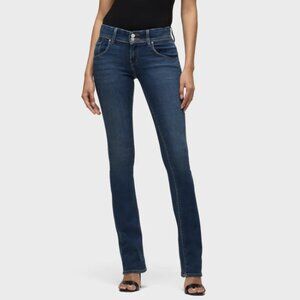 Hudson Beth flap pocket baby bootcut dark medium wash denim jeans size 29